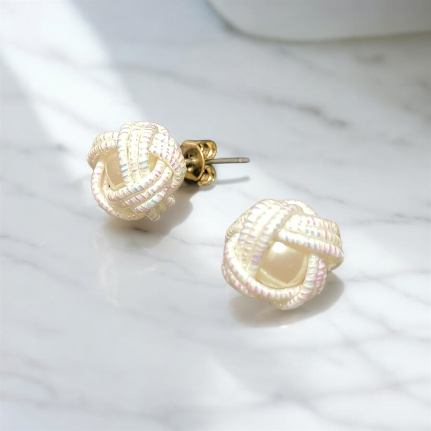 Earrings | Luminous Knot - Aqua