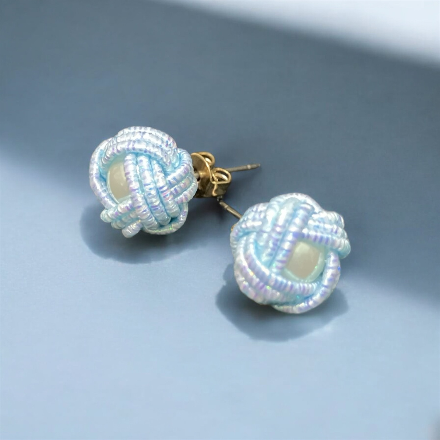 Earrings | Luminous Knot - Aqua