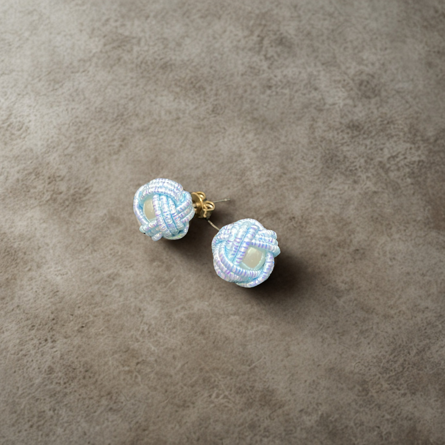 ピアス｜Luminous Knot - アクア